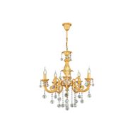 Trendylight Sultan Sarı 5 Kollu Kristal Taşlı Avize