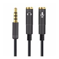 Trendypazar 1 Erkek 2 Dişi 3.5 mm Kulaklık ve Mikrofon Ayırıcı Çoklayıcı Aux Kablo