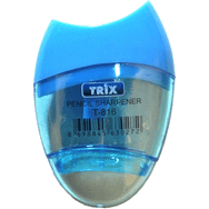 Trix T-816 Mavi Tek Gözlü Silgili Kalemtıraş