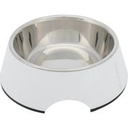 Trixie 0,4 lt 17 cm Melamin Paslanmaz Çelik Beyaz Mama ve Su Kabı