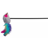 Trixie 4516 50 cm 40 Adet Ucunda Peluş Fare Kedi Oltası