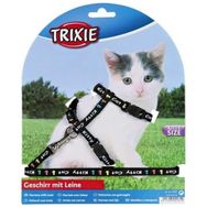 Trixie Siyah 21-34 cm 8 mm Yavru Kedi Göğüs Tasmasi Seti