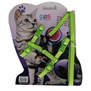 Trixie Yeşil 22-36 cm 10 mm Kedi Göğüs Tasması Seti