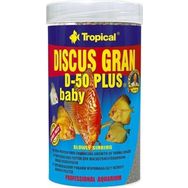 Tropical 130 gr 250 ml Discus Gran D-50 Plus Baby Yavru Discus Balıkları için Renklendirici Granül Balık Yemi
