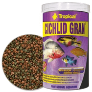 Tropical 250 ml 138 gr Cichlid gran Cichlid Balıkları İçin Renklendirici granül Balık Yemi