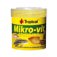 Tropical 50 ml 32 gr Mikro-Vit Spirulina Yavru Balıklar için Spirulina Algli Balık Yemi