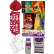 Trucare Truecolor Biber Kızılı Saç Açıcı ve Eldivenli Saç Boyası Seti