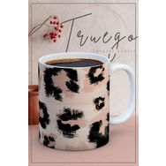 Truego Baskılı Seramik Mug Leopar Desen Kupa