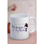 Truego Bir Kupa Mutluluk Baskılı Porselen Kupa