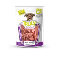 Truly 3x90 gr Kalp Şeklinde Tavuk ve Mezgitli Yumuşak Köpek Ödül Maması