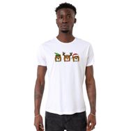 Tshirthane 3 Wise Beagles Christmas Beyaz Erkek T-shirt