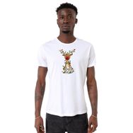 Tshirthane Adorable Reindeer Christmas Beyaz Erkek T-shirt