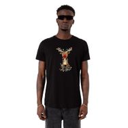 Tshirthane Adorable Reindeer Christmas Siyah Erkek T-shirt