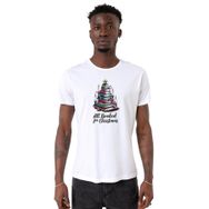 Tshirthane All Booked For Christmas Beyaz Erkek T-shirt