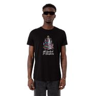 Tshirthane All Booked For Christmas Siyah Erkek T-shirt
