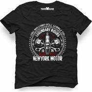 Tshirthane American Road Race Siyah Erkek T-shirt