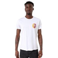 Tshirthane Aslan Beyaz Bisiklet Yaka Sarı Kırmızı Erkek T-shirt