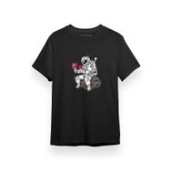 Tshirthane Astronot Siyah Erkek T-shirt