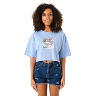 Tshirthane Babymonster Forever Bebe Mavi Kadın Crop