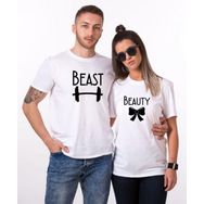 Tshirthane Beast Beauty2 Sevgili Kombinleri T-shirt Kombini