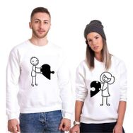 Tshirthane Birleşen Kalpler 2'li Sevgili Sweatshirt