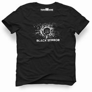 Tshirthane Black Mirror Logo Siyah Erkek Tshirt