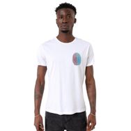 Tshirthane Bordo Mavi Parmak İzi Beyaz Erkek T-shirt