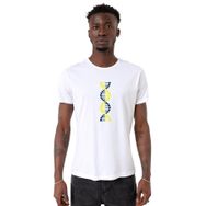 Tshirthane DNA Sarı Lacivert Beyaz Bisiklet Yaka Erkek T-shirt