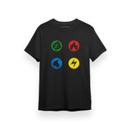 Tshirthane Energy İcons Siyah Kısa Kol Erkek T-shirt