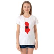 Tshirthane Euro 24 Albania Bisikletyaka Kadın Beyaz Sweatshirt