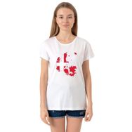Tshirthane Euro 24 Denmark Bisikletyaka Kadın Beyaz Sweatshirt