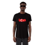 Tshirthane Euro 24 Türkiye Siyah Erkek T-shirt