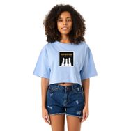 Tshirthane G-Dragon Home Sweet Home Bebe Mavi Kadın Crop