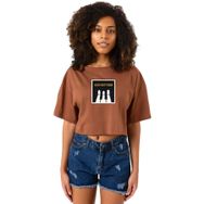 Tshirthane G-Dragon Home Sweet Home Kahverengi Kadın Crop