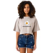Tshirthane G-Dragon Peaceminusone Taş Rengi Kadın Crop