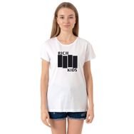 Tshirthane G-Dragon Rich Kids Bisikletyaka Kadın Beyaz Sweatshirt