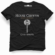 Tshirthane Game of Thrones House Cerwyn Siyah Erkek T-shirt