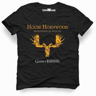 Tshirthane Game of Thrones House Hornwood Siyah Erkek T-shirt