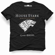Tshirthane Game of Thrones House Stark Siyah Erkek T-shirt