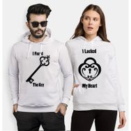 Tshirthane Heart Key Sevgili Kombinleri Sweatshirt Kombini