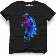Tshirthane Howling Wolf Siyah Erkek Tshirt
