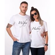 Tshirthane Hubby Wifey Geyik Sevgili Kombinleri T-shirt Kombini