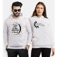 Tshirthane I Love You To The Moon Funny 2'li Sevgili Sweatshirt