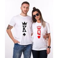 Tshirthane K Q King Queen Sevgili Kombinleri T-shirt Kombini
