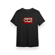 Tshirthane Kaset Siyah Kısa Kol Erkek T-shirt
