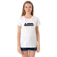 Tshirthane Lisa Rockstar Beyaz Kadın Bisikletyaka T-shirt