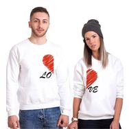 Tshirthane Lo Ve Çizgi Sevgili Kombinleri Sweatshirt Kombini