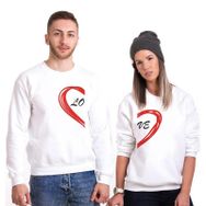 Tshirthane Lo Ve Yarım Kalp Sevgili Kombinleri Sweatshirt Kombini