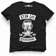 Tshirthane Marvel Stan Lee Excelsion Siyah Erkek T-shirt