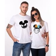 Tshirthane Mause Jack Mause Ölügelin 2'li Sevgili T-shirt